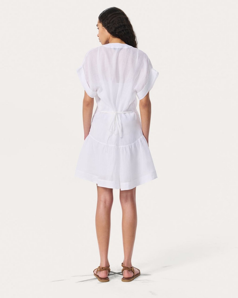 Viviana Pintuck Dress - White - Image 6