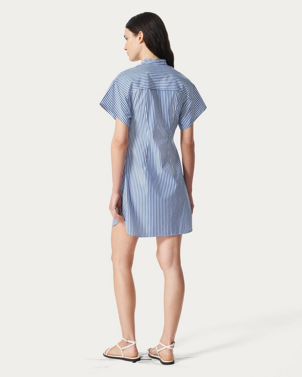 Gretchen Striped Shirt Dress - Navy Stripe - Image 6