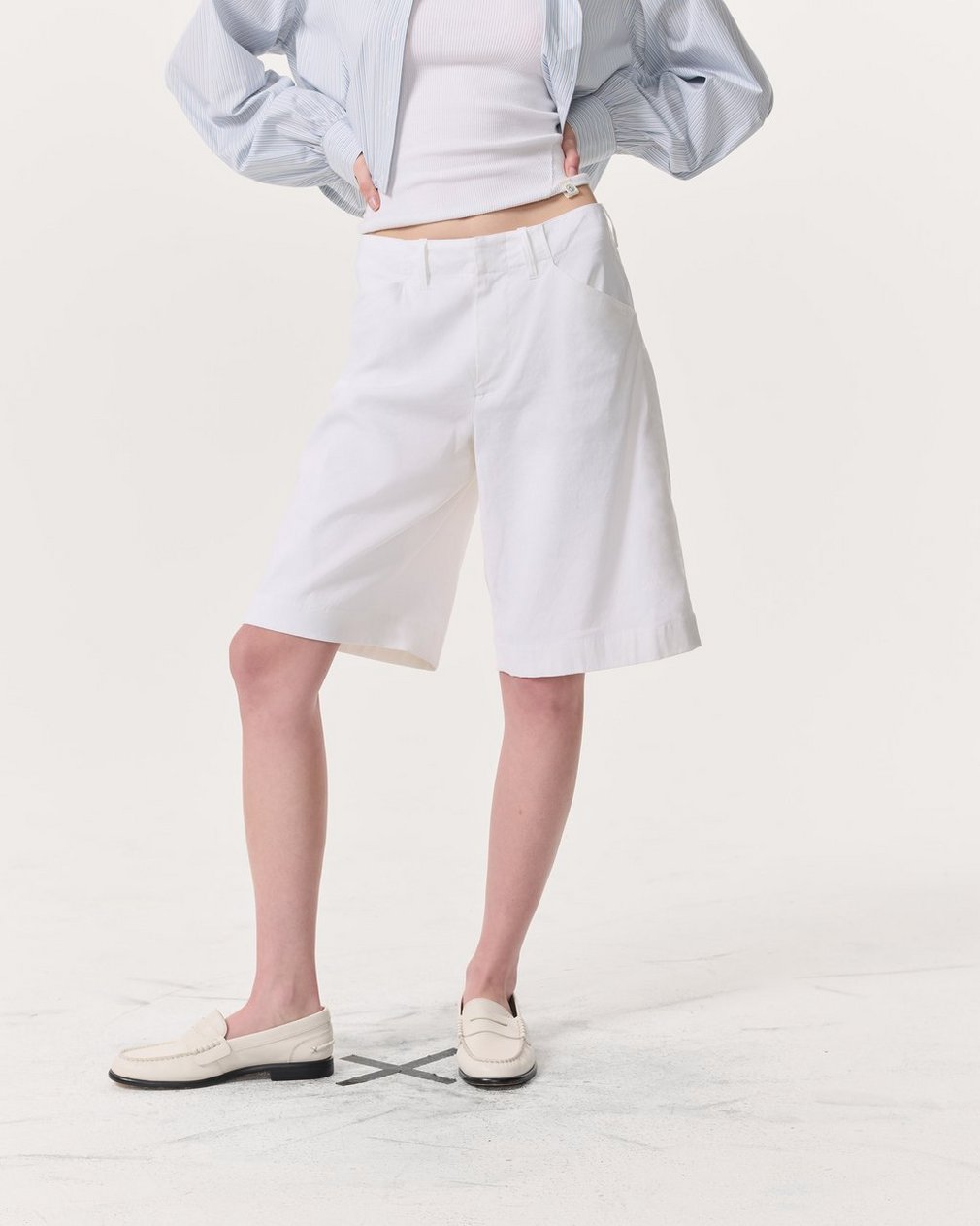 Banks Linen-Blend Shorts - White - Image 3