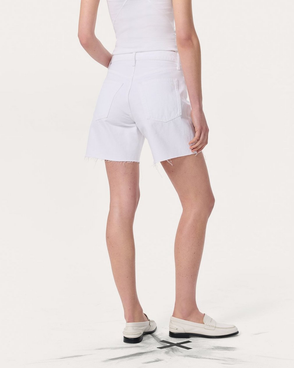 Kaia Denim Shorts - White - Image 6
