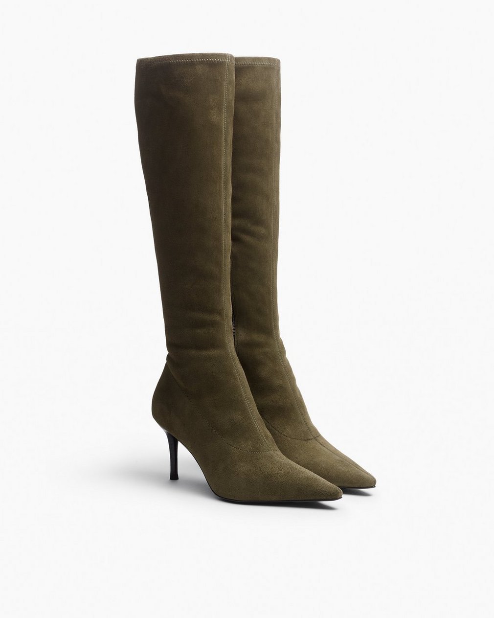 Mercer Suede Knee-High Boots - Olive Night Suede - Image 3