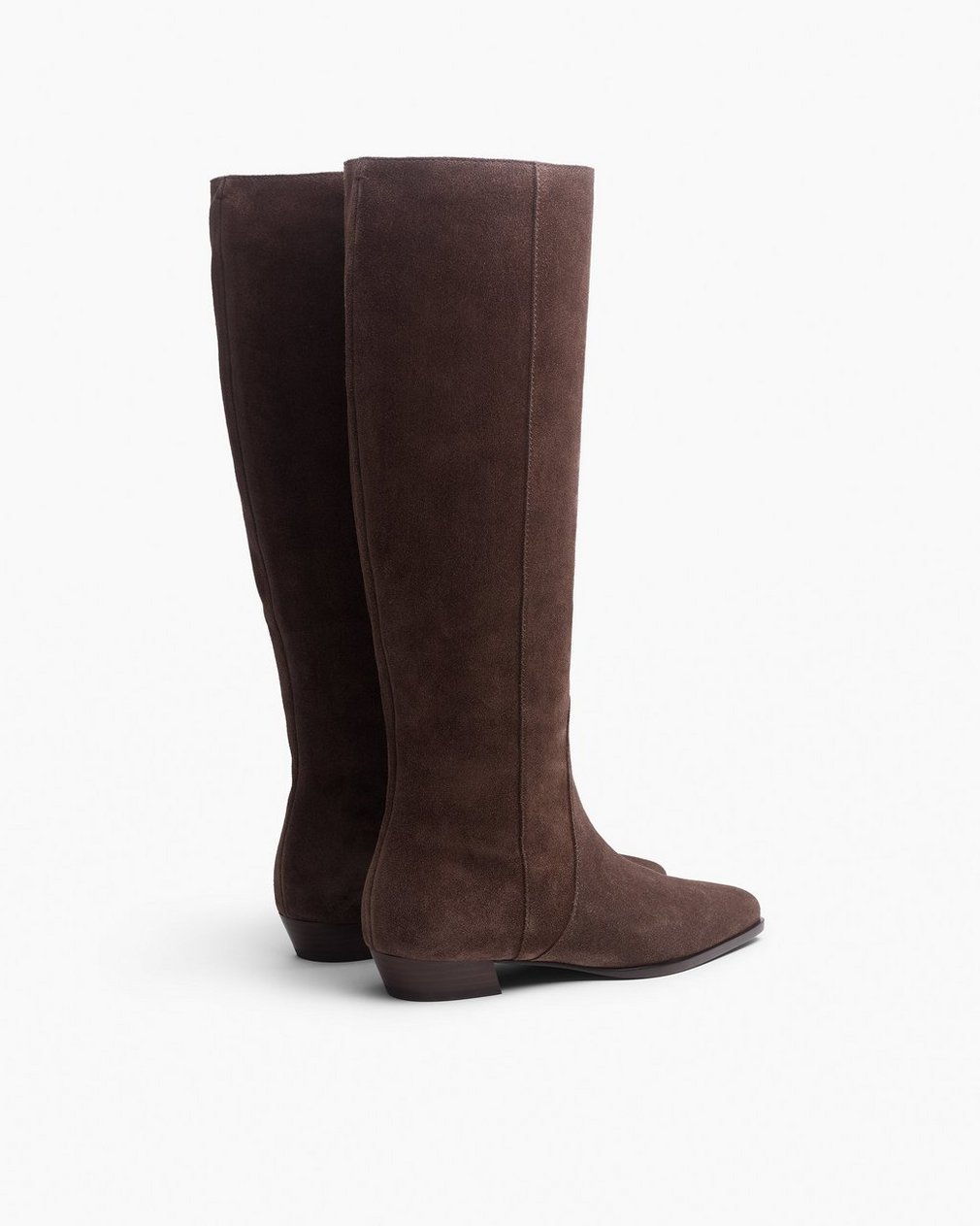 Joni Italian Suede Knee-High Boots - Dark Espresso Suede - Image 4