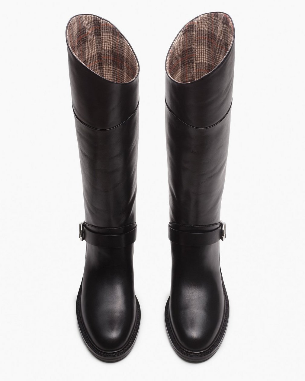 Hayden Leather Riding Boots - Black Wide Calf - Image 4
