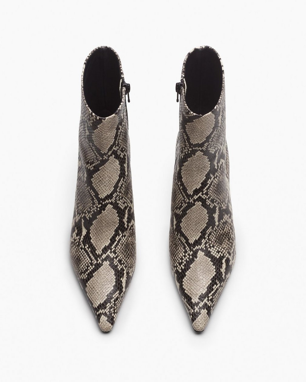 Mercer Embossed Leather Ankle Boots - White Snake - Image 5