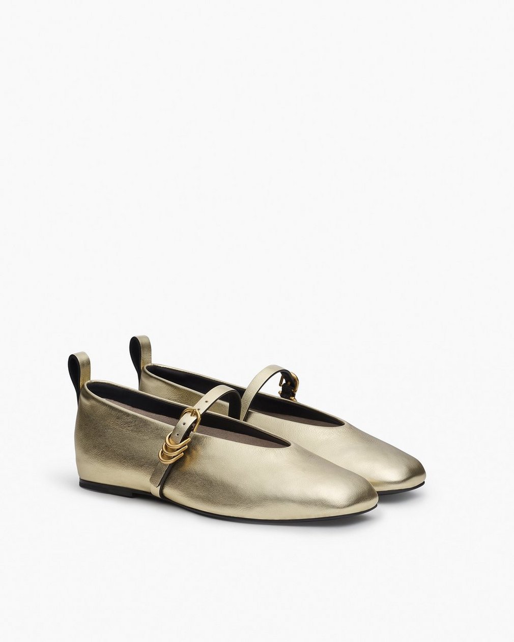 Spire Leather Mary Janes - Gold - Image 3
