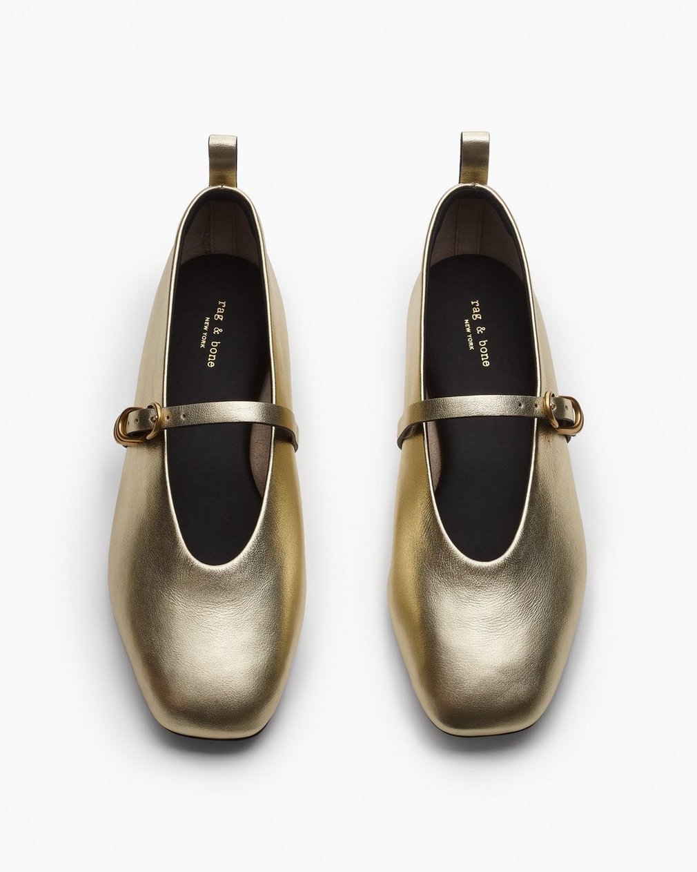 Spire Leather Mary Janes - Gold - Image 5