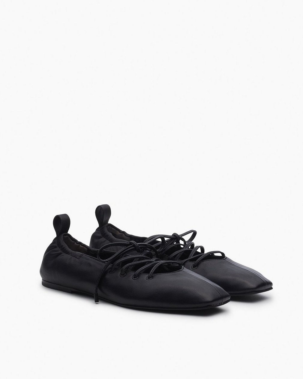 Sophia Leather Ballet Flats - Black - Image 3