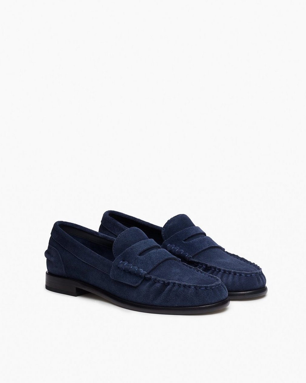 Carter Suede Moccasin Loafers - Navy Suede - Image 3