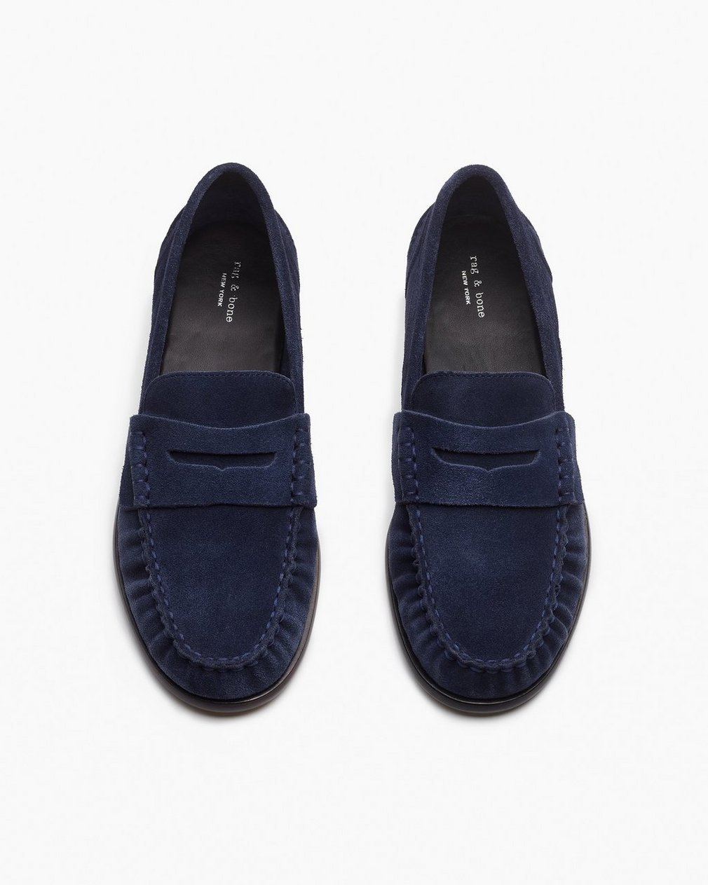 Carter Suede Moccasin Loafers - Navy Suede - Image 5