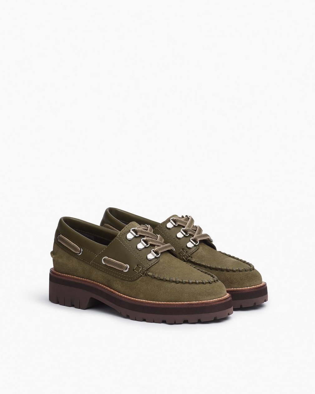 Cameron Suede Boat Shoes - Olive Night Suede - Image 3
