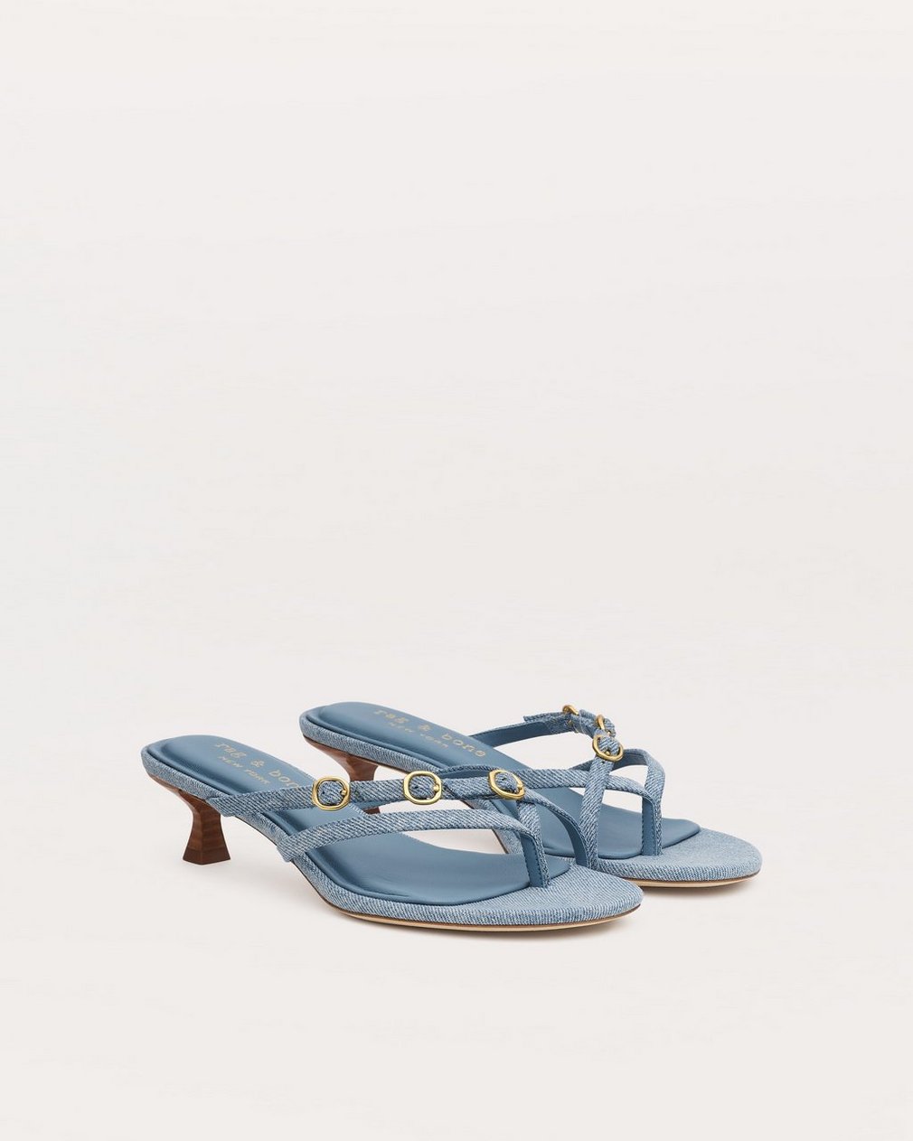 Sammie Kitten Heels - Light Wash Denim - Image 3