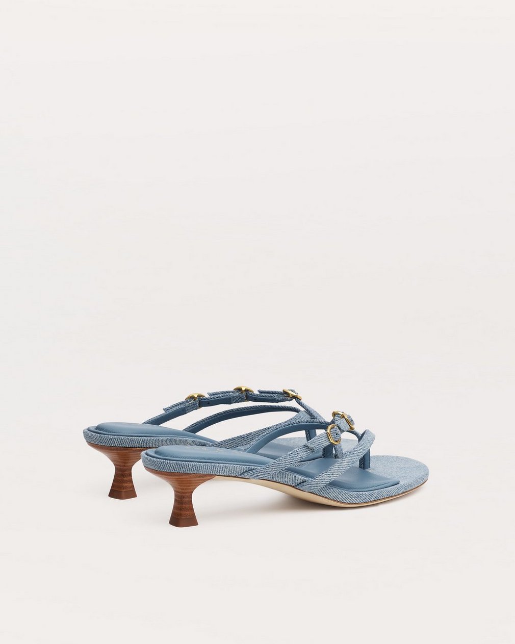 Sammie Kitten Heels - Light Wash Denim - Image 4