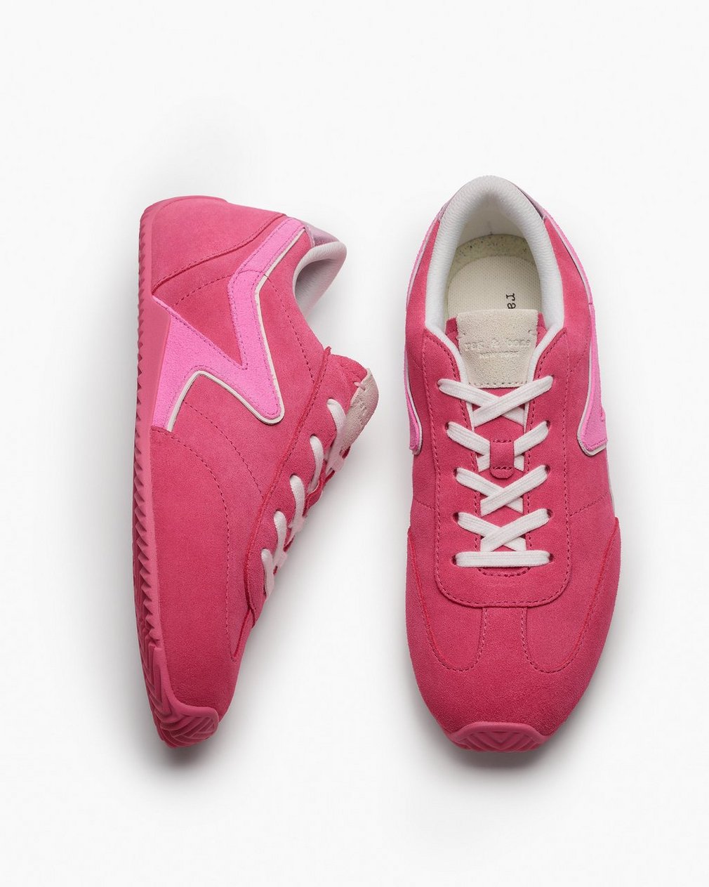 Ultra Slim Retro Runner Sneakers - Hot Pink Suede - Image 5