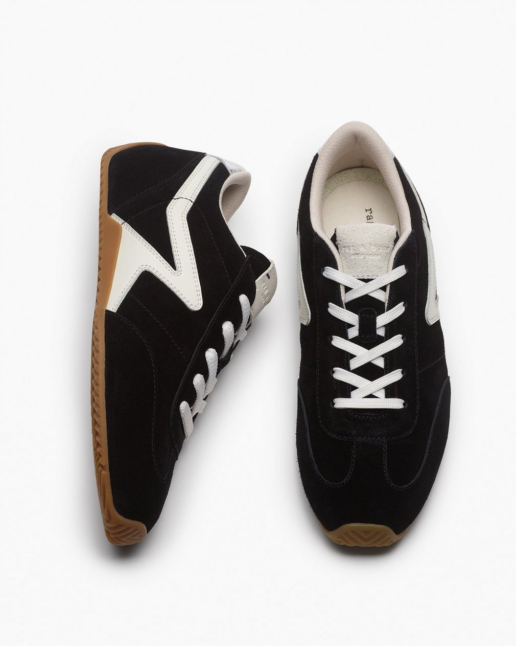 Ultra Slim Retro Runner Sneakers - Black White - Image 6