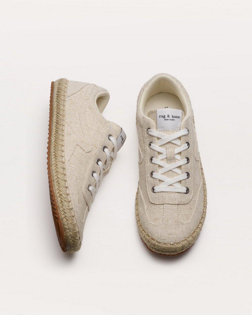 Retro Espadrille Sneakers - Natural Greige - Image 5