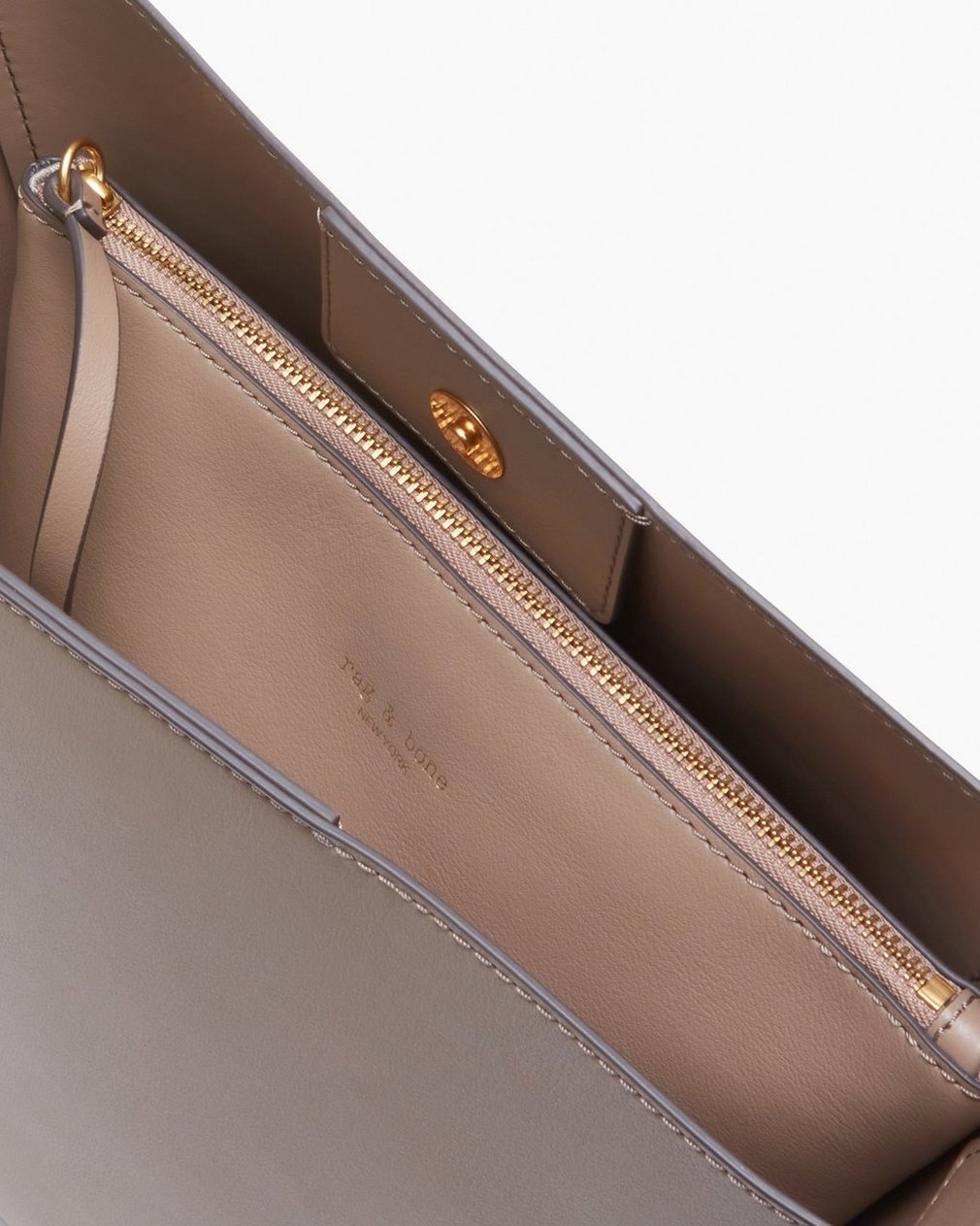 Parker Leather Bucket Bag - Clay - Image 8