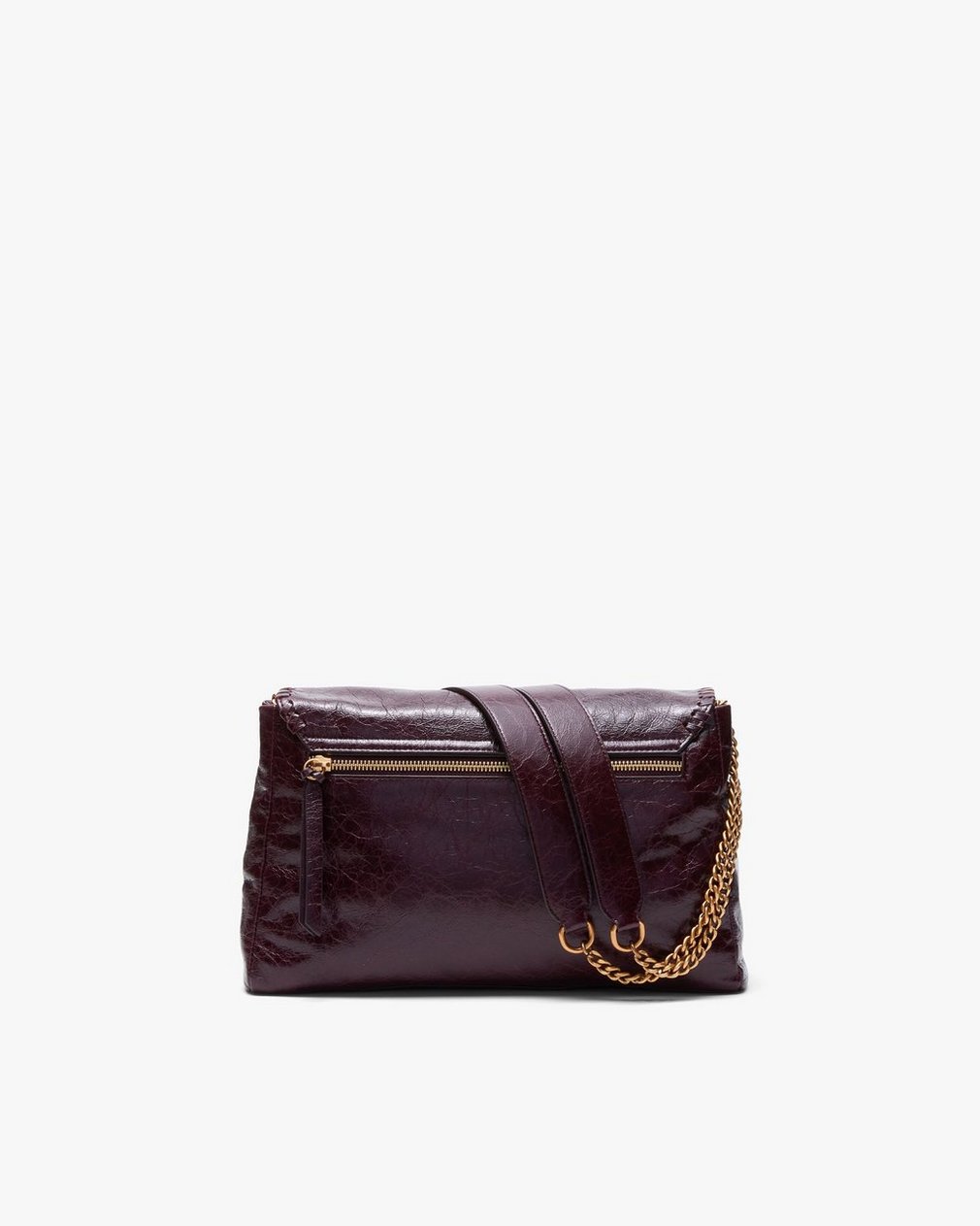 Chelsea Large Leather Flap Bag - Blackberry - Image 4