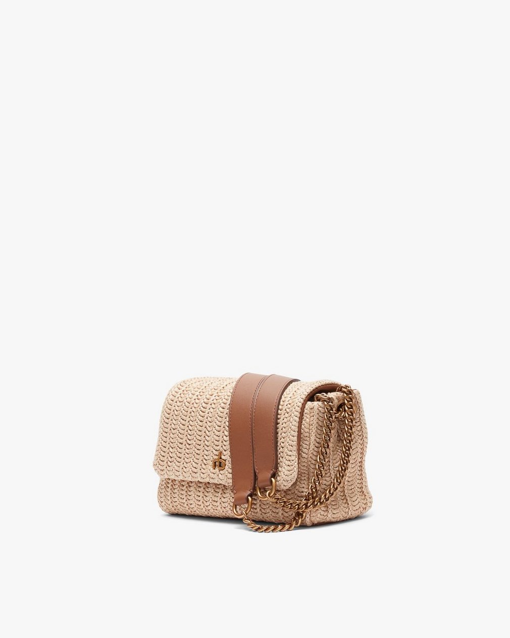 Chelsea Small Straw Flap Bag - Natural - Image 3