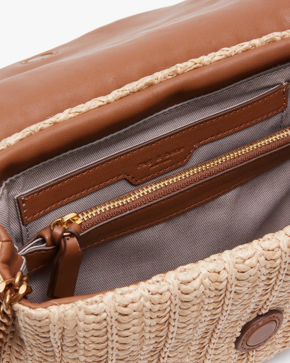 Chelsea Small Straw Flap Bag - Natural - Image 5