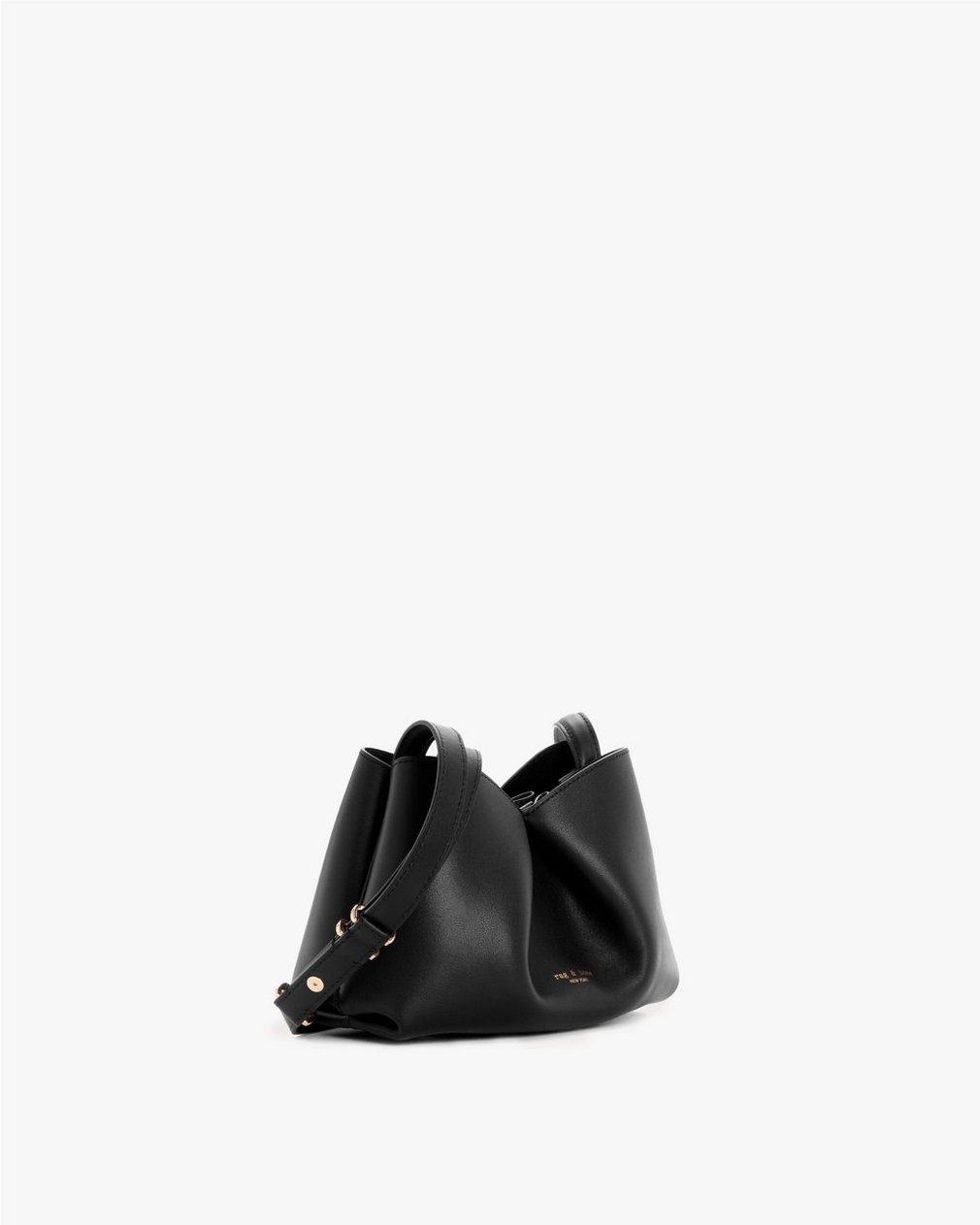 Bloom Small Calf Leather Crossbody Bag - Black - Image 2