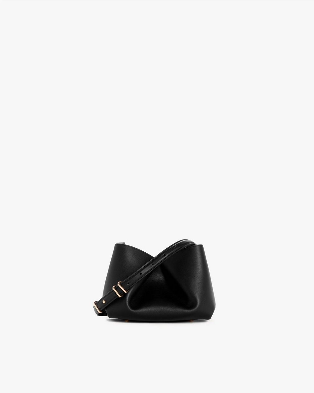 Bloom Small Calf Leather Crossbody Bag - Black - Image 3