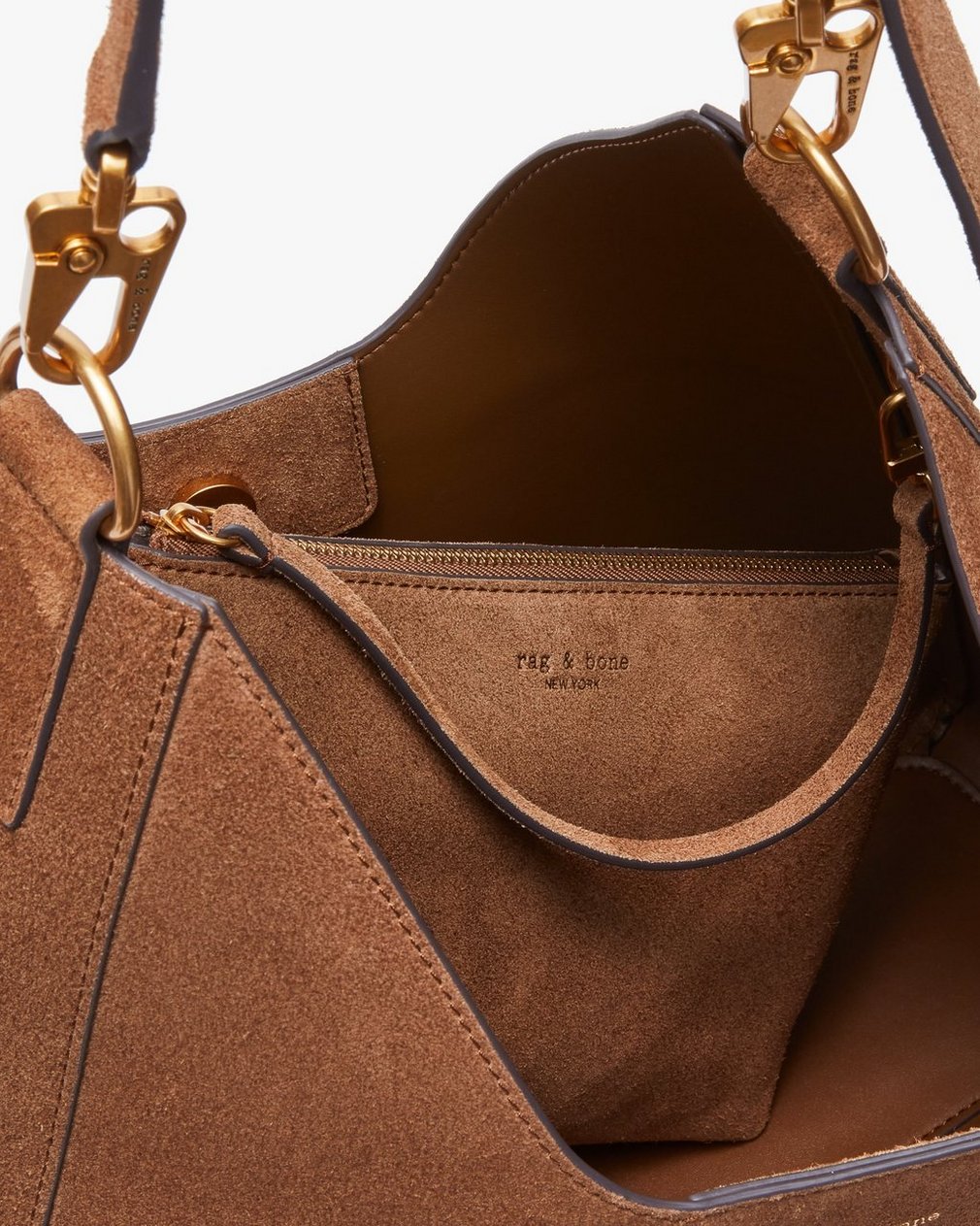 Parker Suede Hobo - Golden Brown - Image 6
