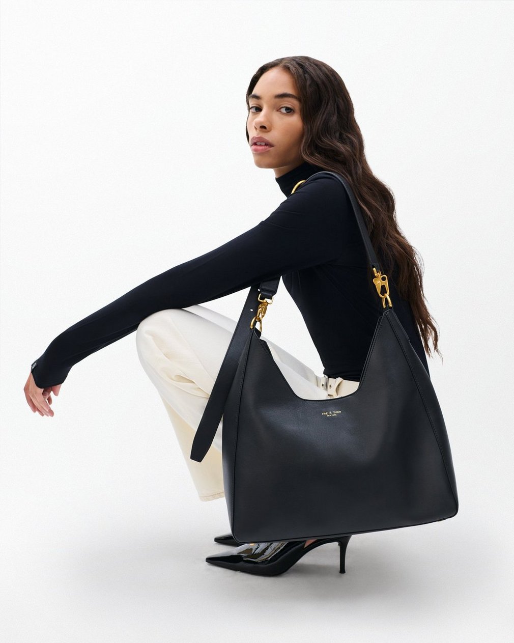 Parker Leather Hobo - Black - Image 8