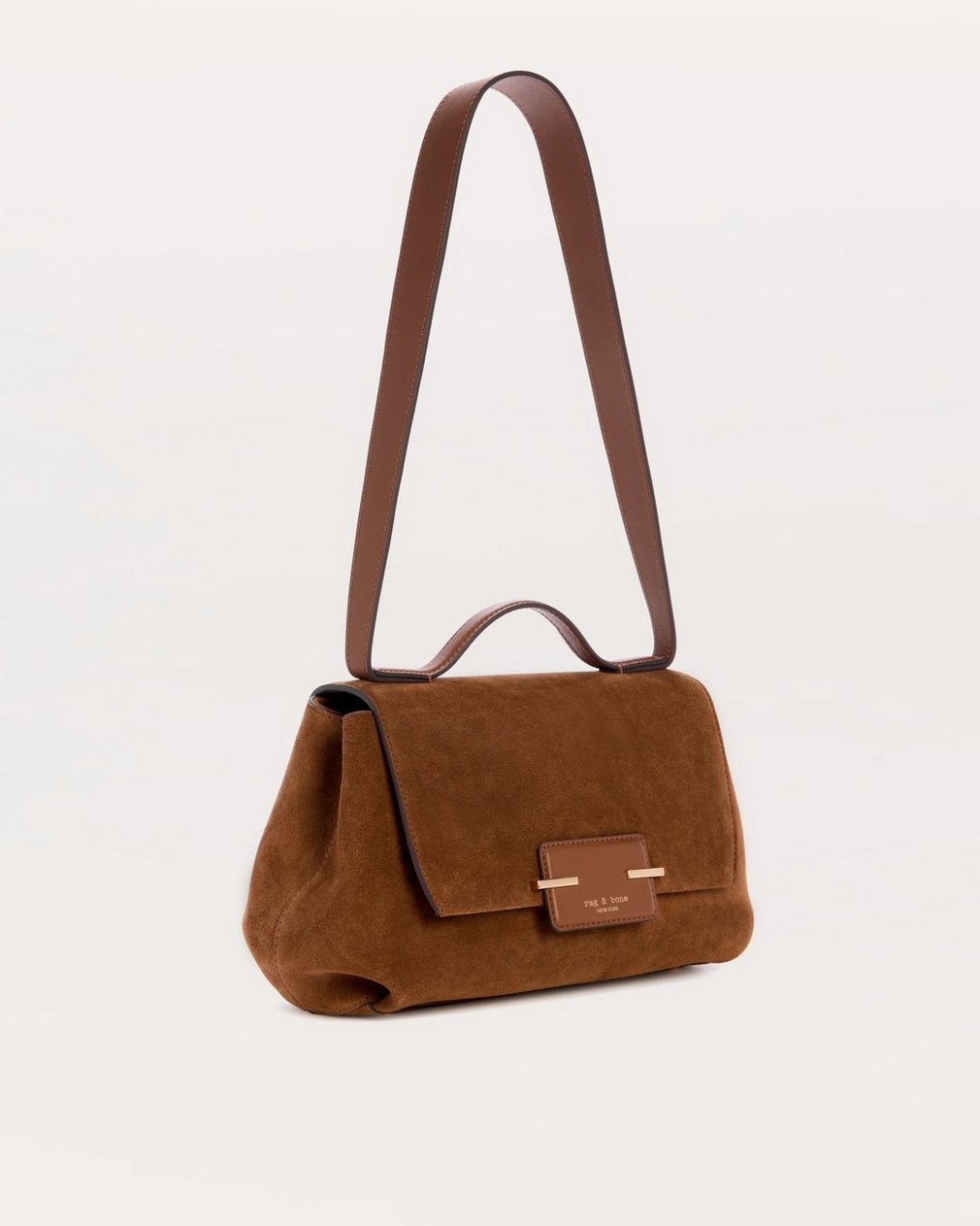 Realm Suede Top Handle Bag - Golden Brown - Image 2