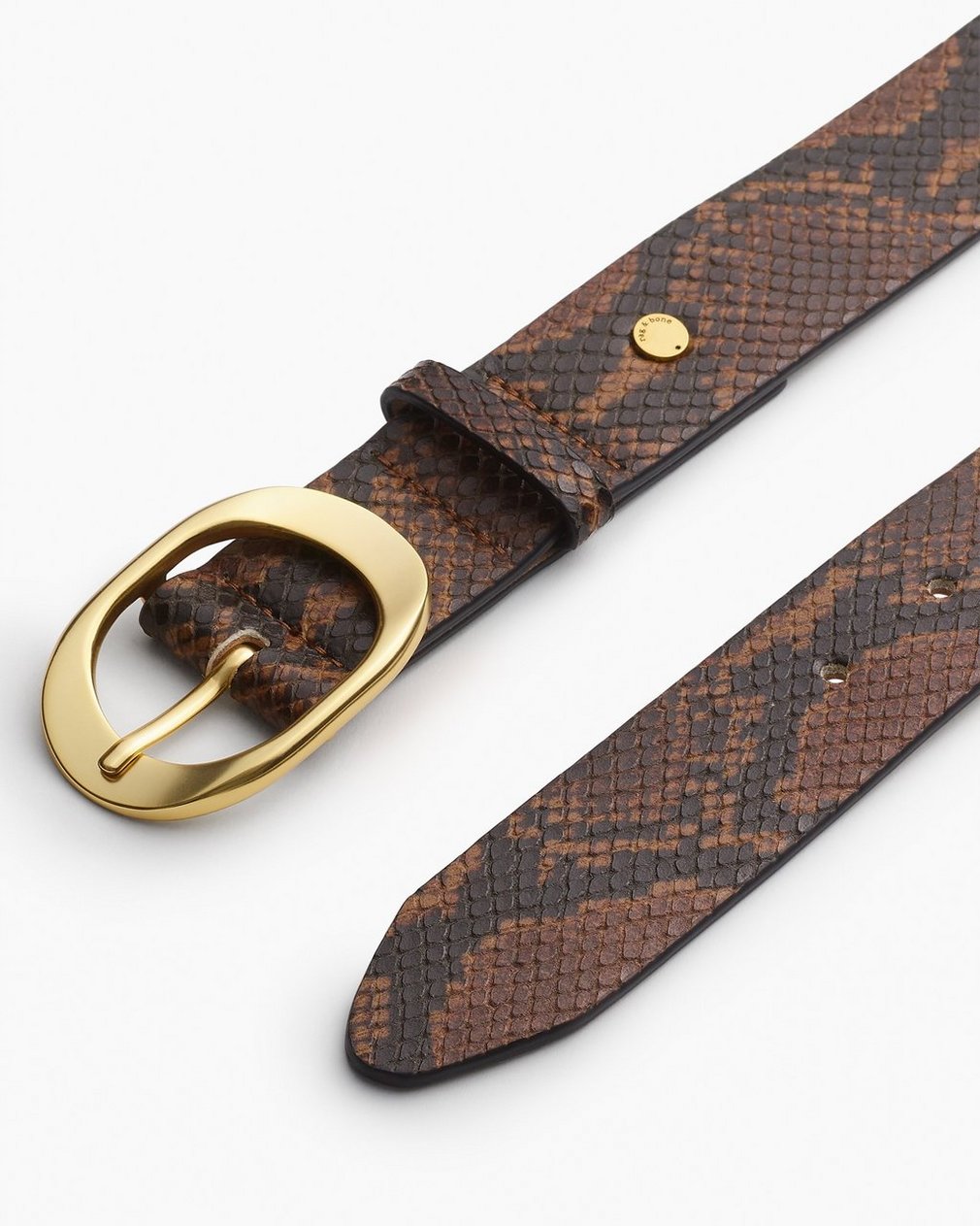 Vera Leather Belt - Mocha Snake - Image 3