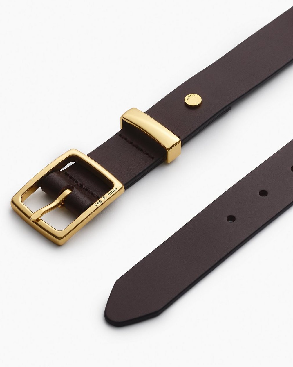 X Boyfriend Leather Belt - Dark Espresso - Image 3