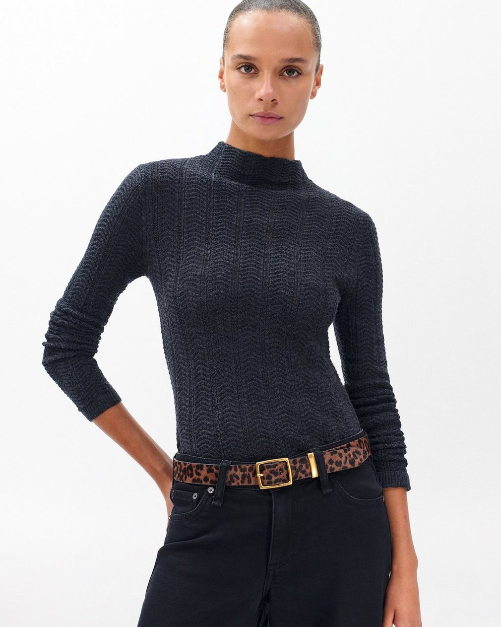 X Boyfriend Leopard Belt - Leopard Hair Calf - Image 2