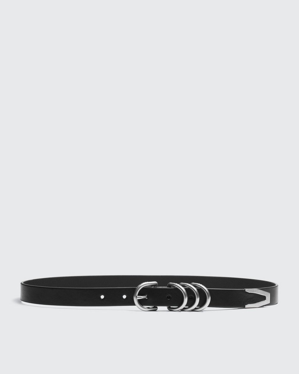 Baby Spire Leather Belt - Black