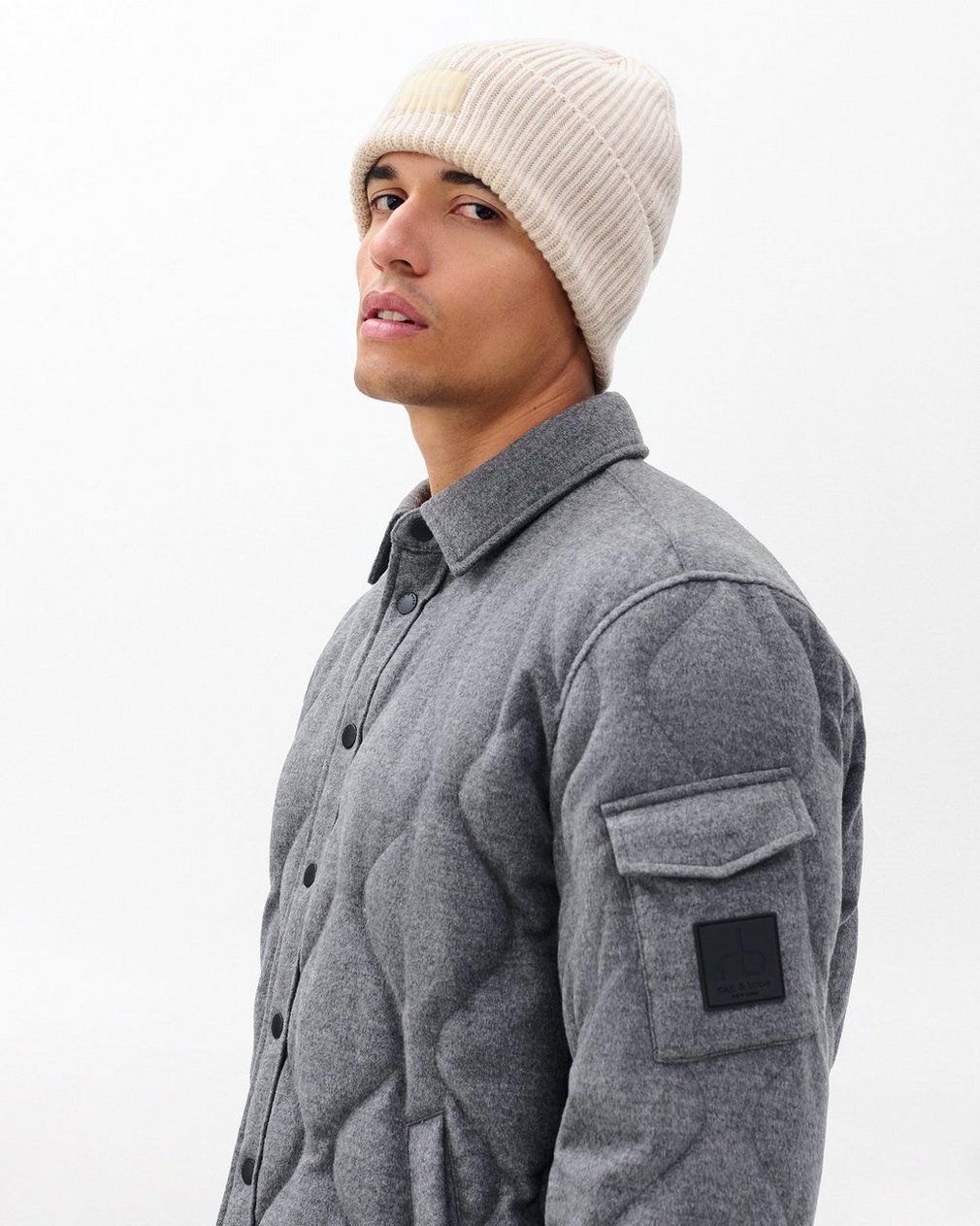 Blake Wool Beanie - Ivory - Image 2