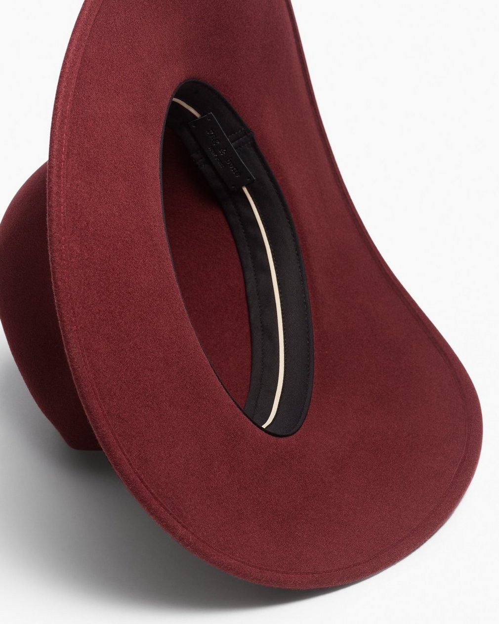 Clara Felted Wool Fedora - Bordeaux - Image 3