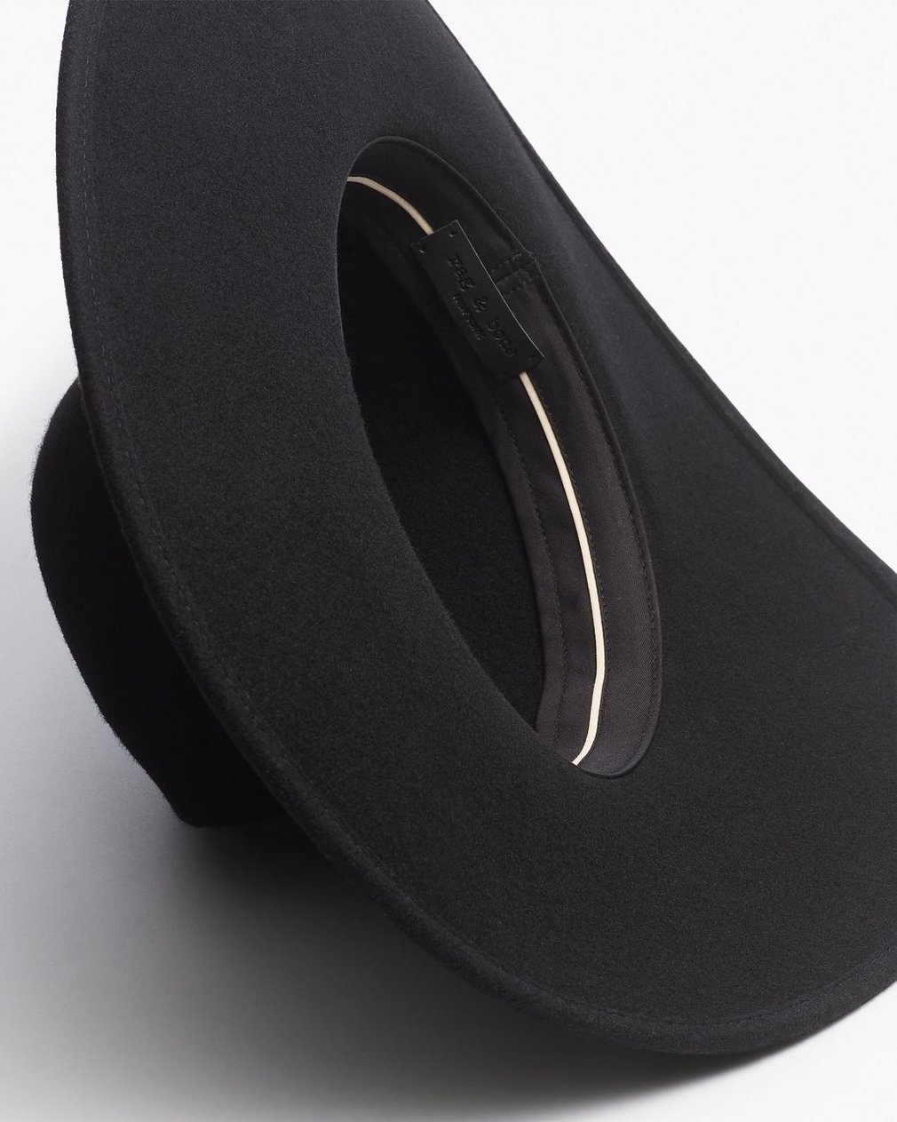 Clara Felted Wool Fedora - Black - Image 2
