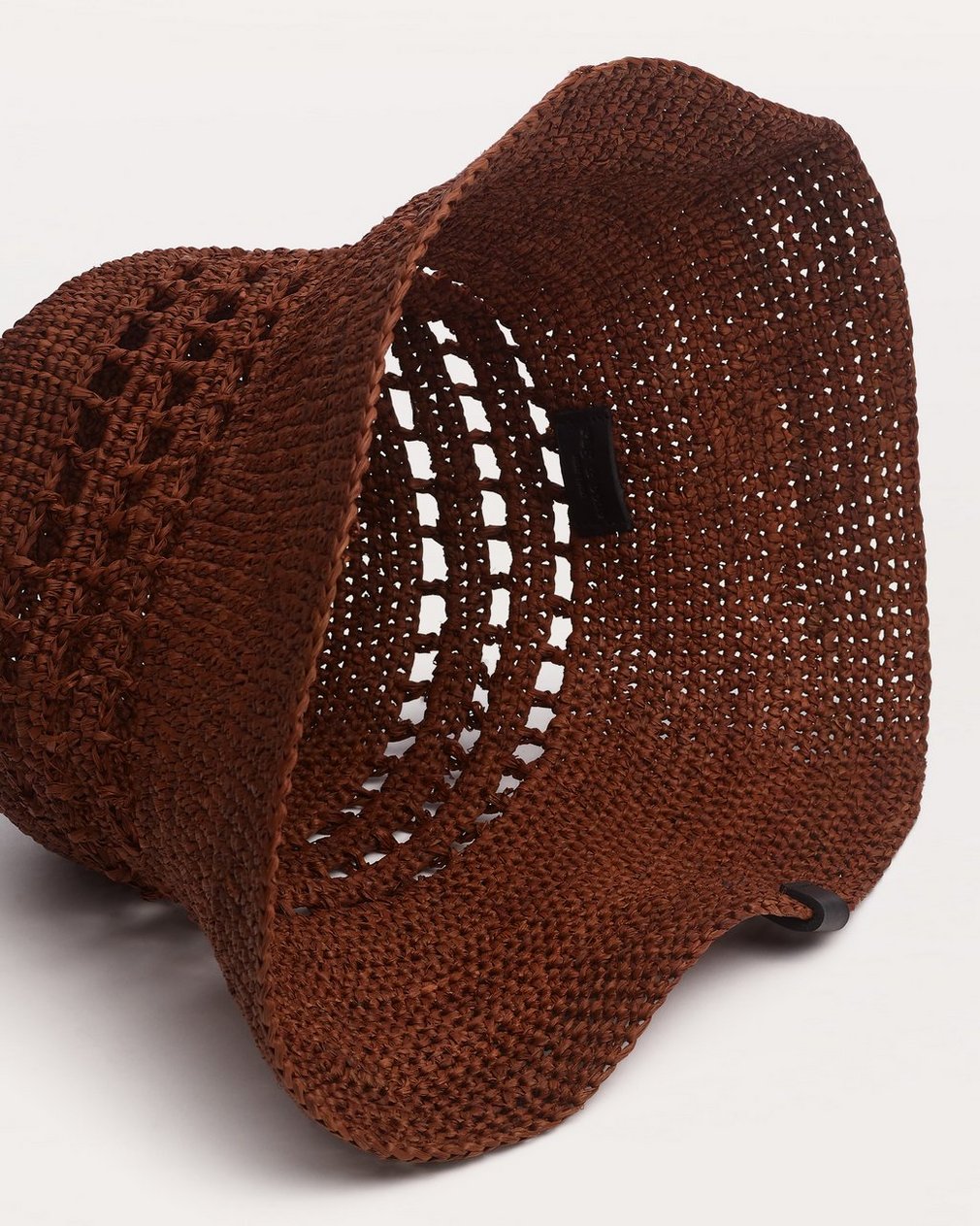 Daisie Rollable Raffia Bucket Hat - Toffee - Image 3