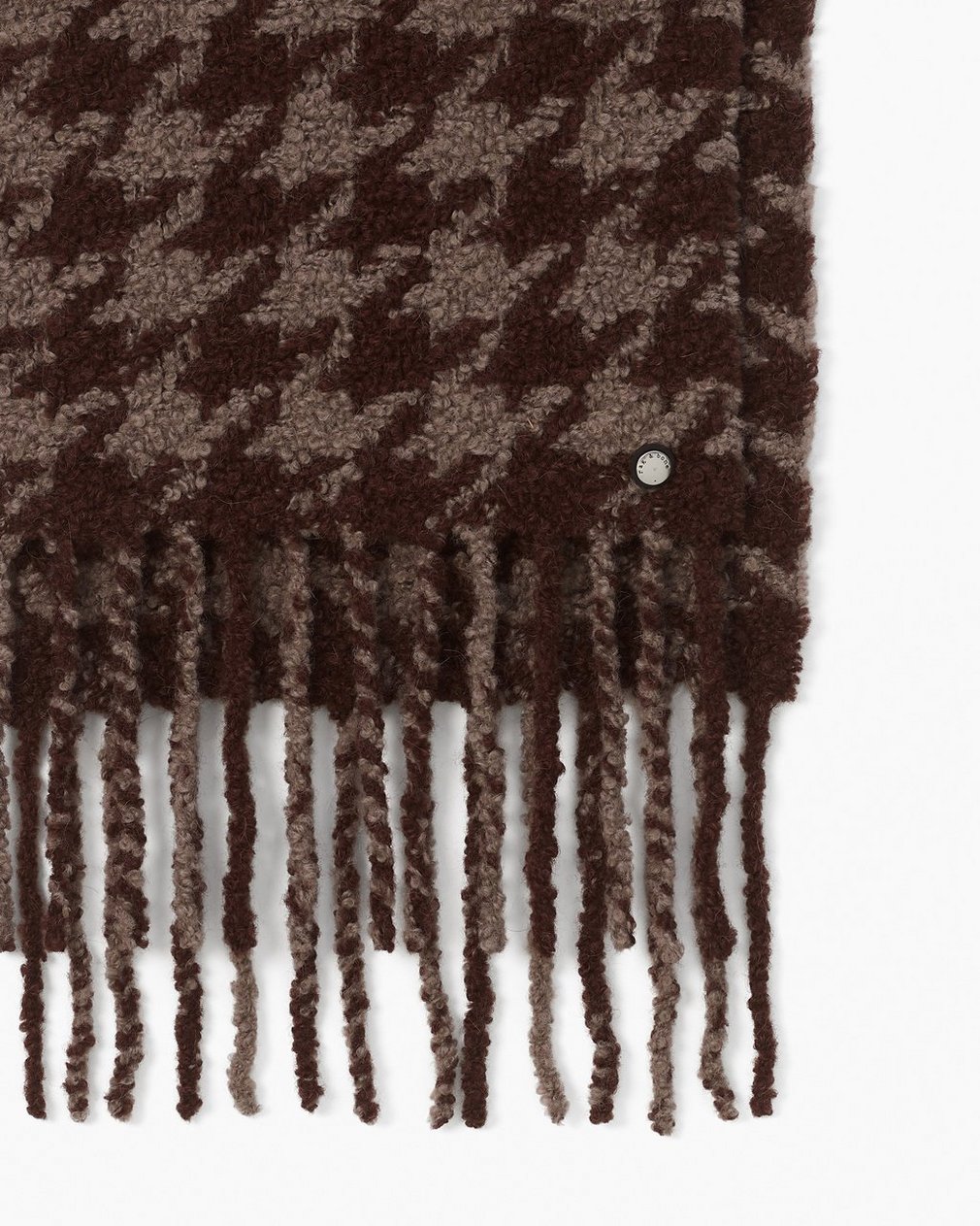 Nora Houndstooth Scarf - Dark Espresso Multi - Image 3