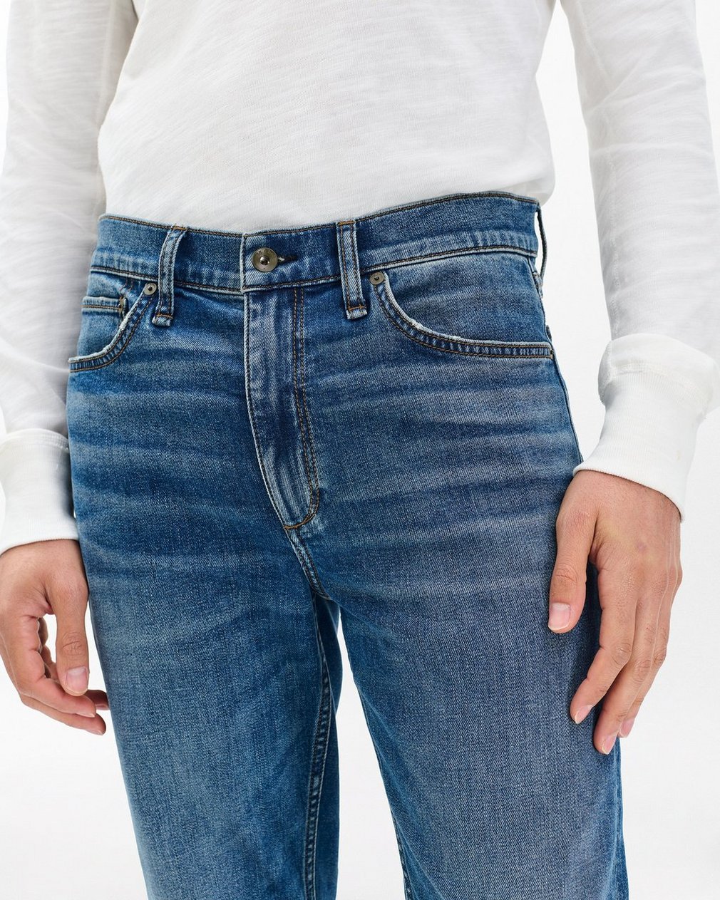 Fit 2 - Jared: Slim Fit Medium Indigo Authentic Stretch Jean - Image 5