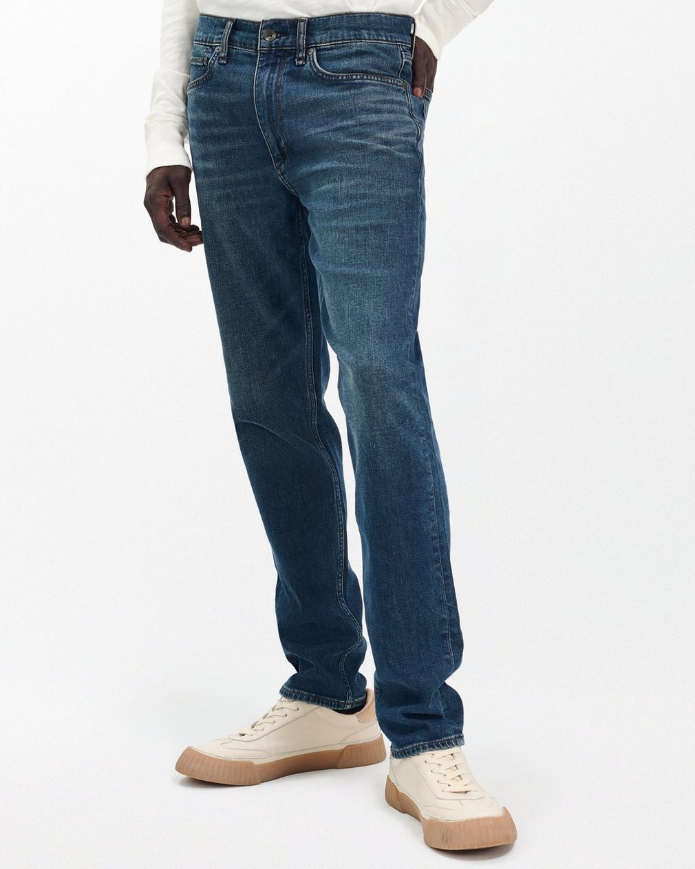 Fit 2 - Cole: Slim Fit Dark Indigo Authentic Stretch Jean - Image 4