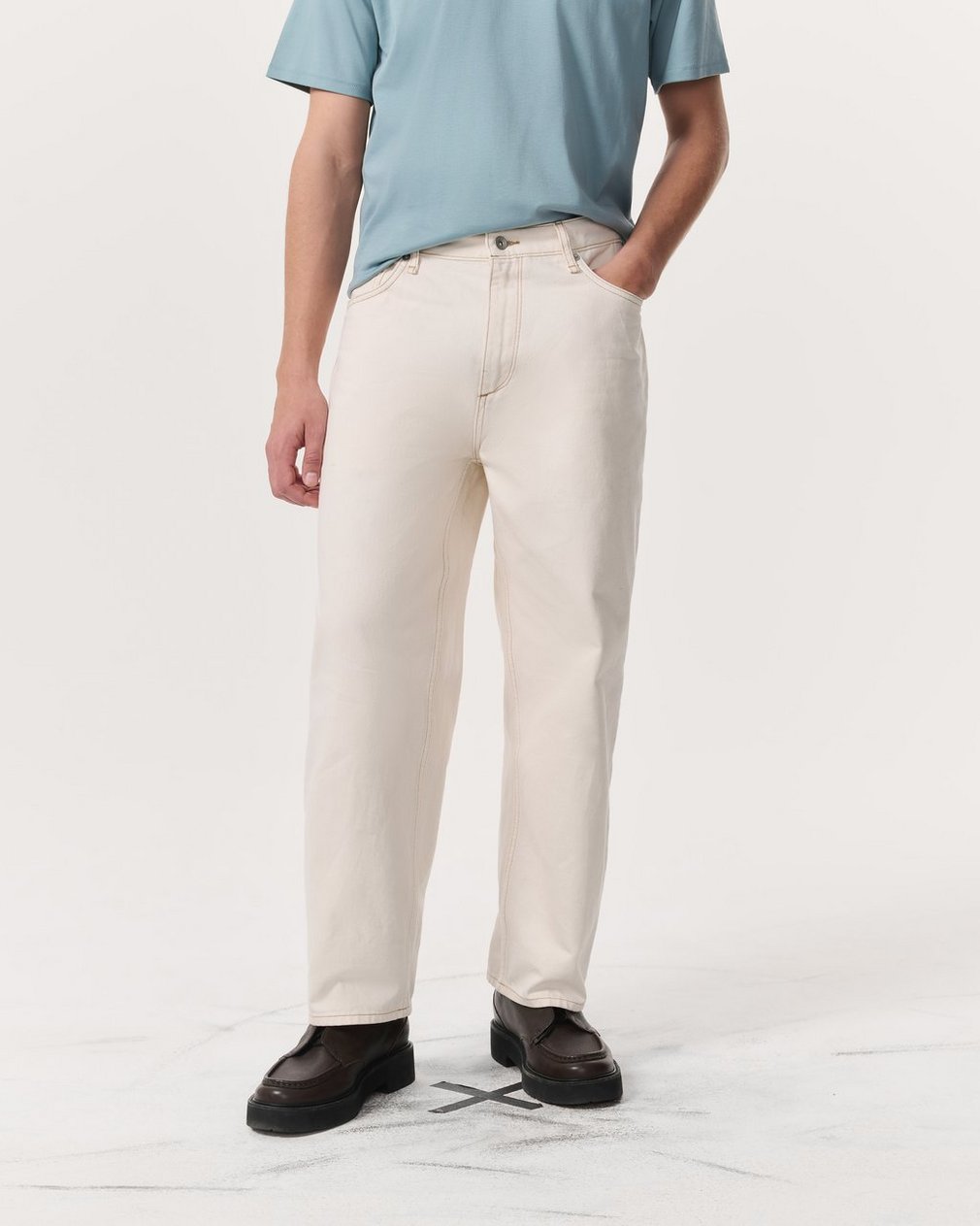 rbBAGGY Fit Jeans - Ecru - Image 3