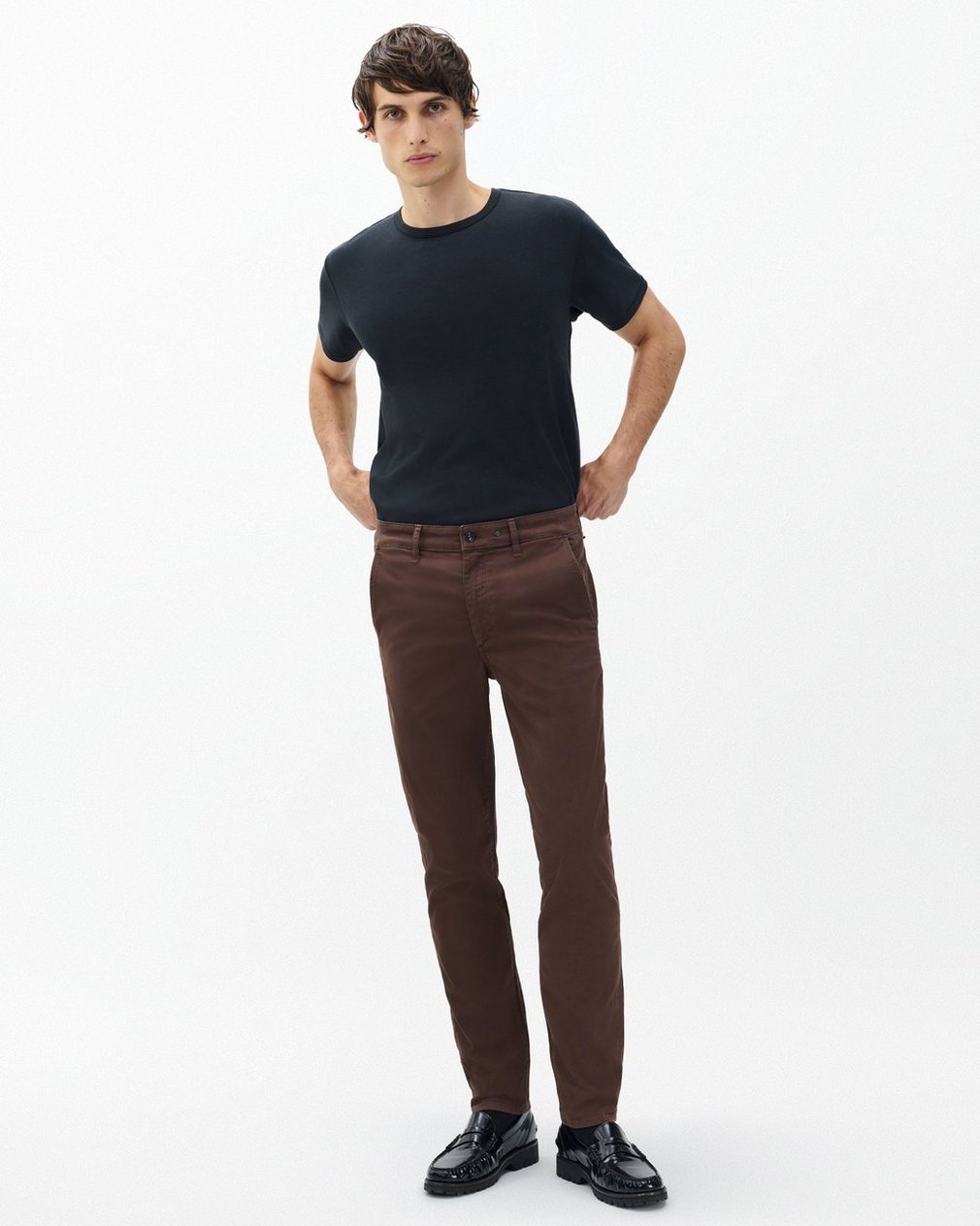Fit 2 Stretch Twill Chinos - Mid Brown - Image 2