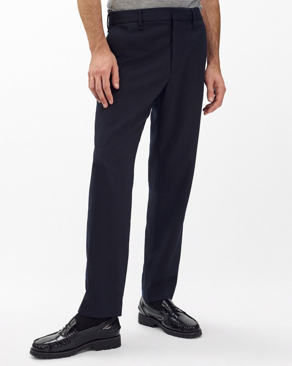 Evan Italian Wool Trousers - Navy - Image 3