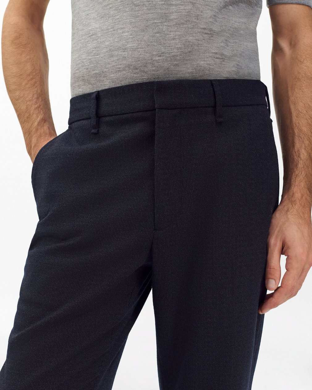 Evan Italian Wool Trousers - Navy - Image 4