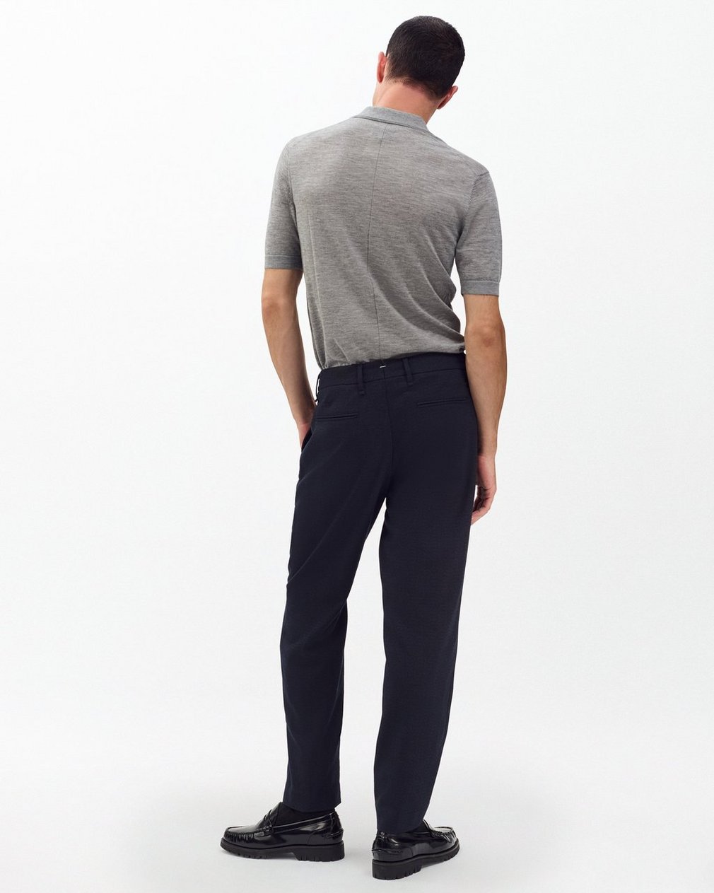 Evan Italian Wool Trousers - Navy - Image 5