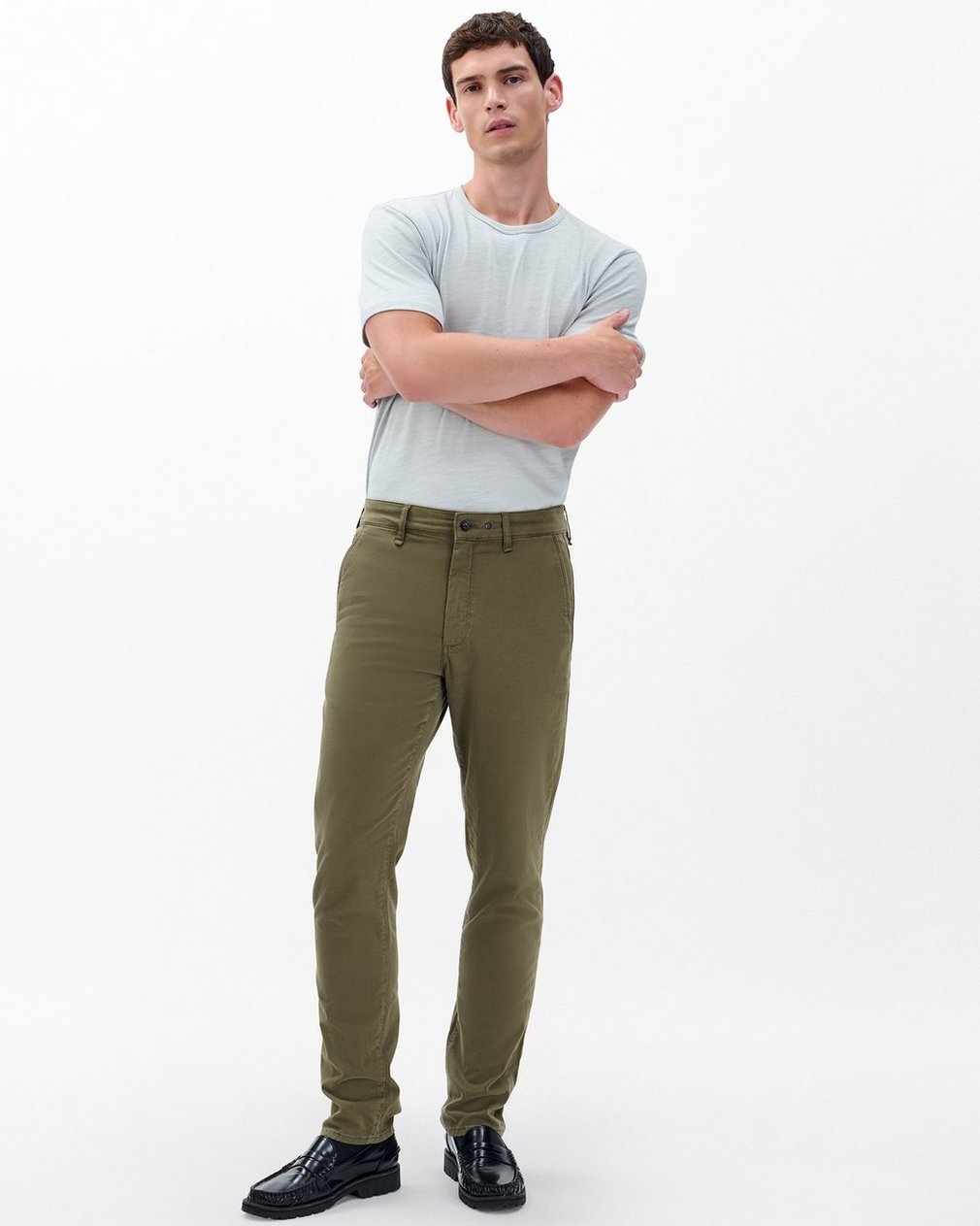 Fit 2 Slim Chinos - Dark Green - Image 3