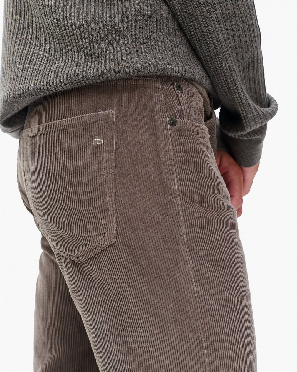 Fit 2 Slim Corduroy Pants - Brown - Image 5