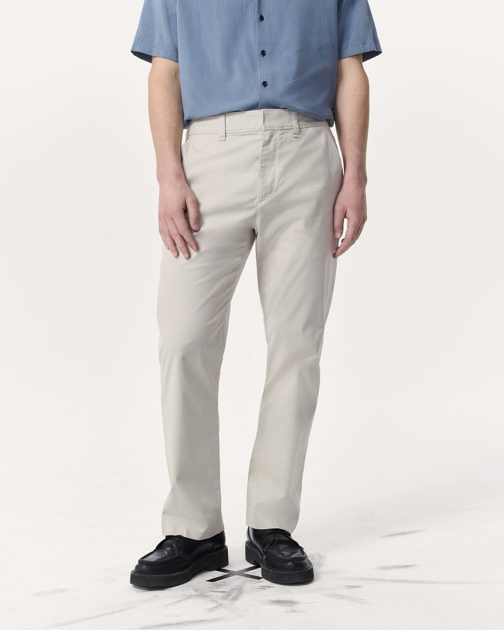 Haydon Straight Fit Striped Pants - Grey Stripe - Image 3