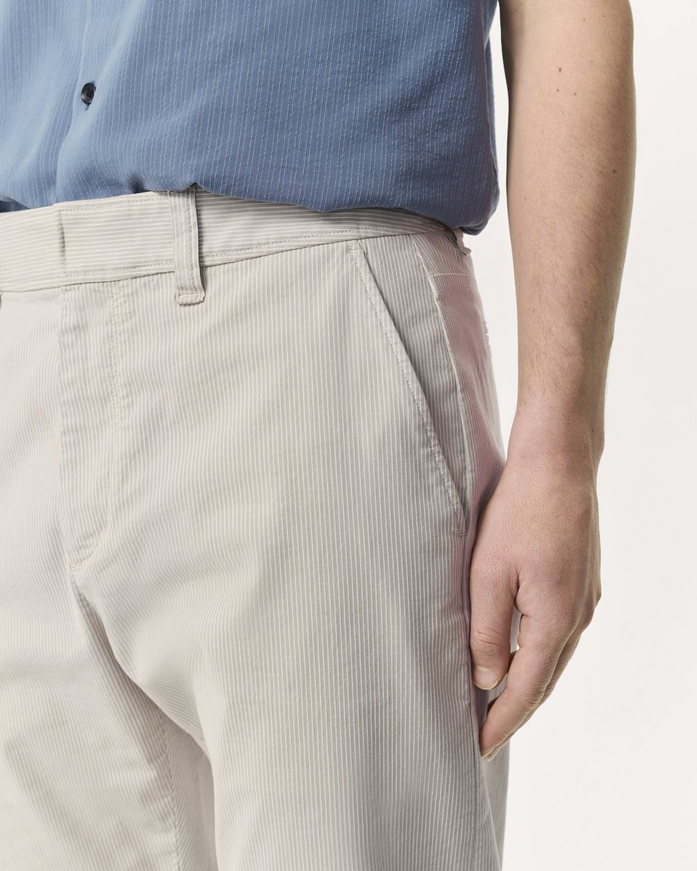 Haydon Straight Fit Striped Pants - Grey Stripe - Image 4