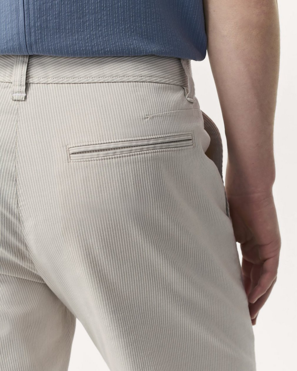 Haydon Straight Fit Striped Pants - Grey Stripe - Image 6