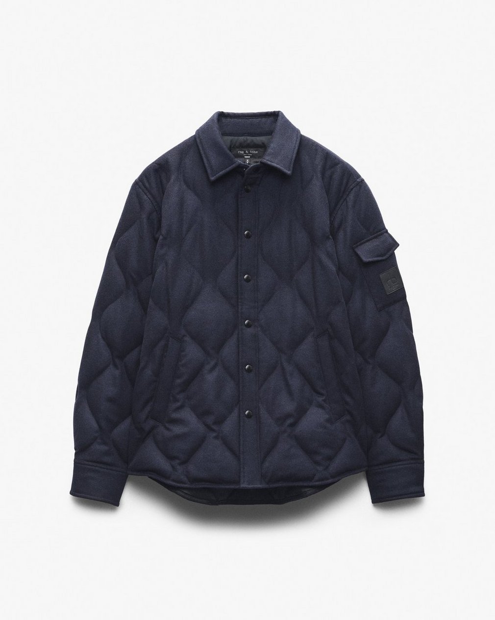 Dane Wool-Cashmere Quilted Shirt Jacket - Navy - Image 2